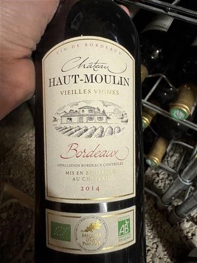 Bordeaux Château Haut-Moulin Vieilles Vignes 2014