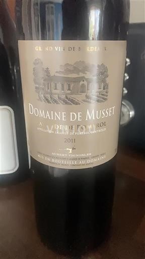 Vin Rouge sec Château Musset 2011 France Bordeaux Lalande-de-pomerol