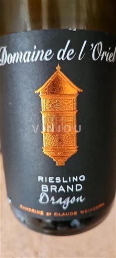 Vin Blanc sec Dragon Domaine L'Oriel 2018 France Alsace AOC Grand Cru