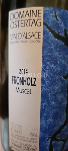 Elzas Niet gespecificeerd Grand Cru Domaine Ostertag Fronholz Muscat 2014