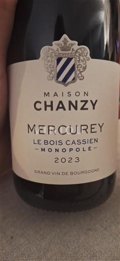 Bourgogne Mercurey Maison Chanzy Le Bois Cassien 2023