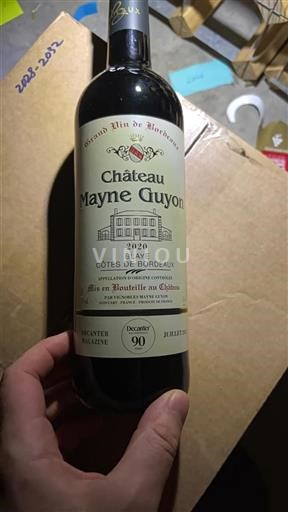 Bordeaux Blaye-Côtes-de-Bordeaux Château Mayne Guyon 2020