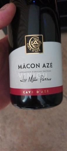 Vin Blanc sec Les Mille Pierres Cave Azé 2022 France Bourgogne Mâcon et mâcon-villages