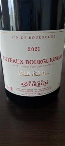 Burgundy Coteaux Bourguignons Vignoble Rotisson Excellence 2021