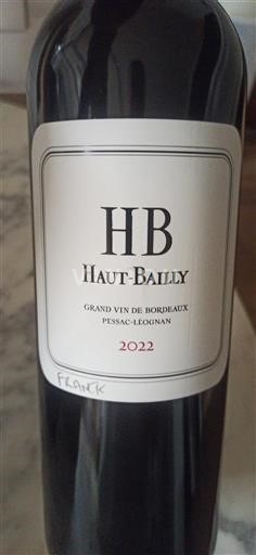 Bordeaux Pessac-Léognan Haut-Bailly HB 2022