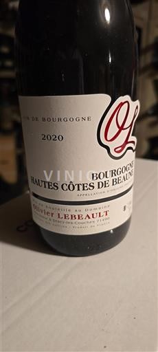 Burgundy Hautes-Côtes de Beaune Olivier Lebeault 2020