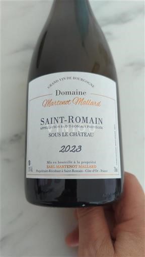 Burgundy Saint-Romain Domaine Martenot Mallard Sous le Château 2023