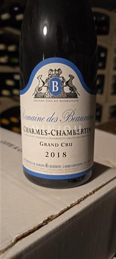 Bourgogne Charmes-chambertin Grand Cru Domaine Des Beaumont 2018