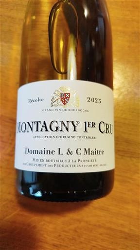 Bourgogne Montagny Premier Cru Domaine L & C Maitre 2023