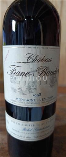 Bordeaux Montagne Saint-Émilion Château Franc-Baudron 1998