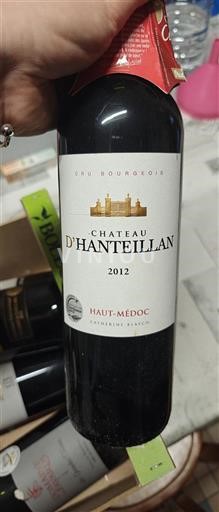 Vin Rouge sec Château Hanteillan 2012 France Bordeaux Haut-Médoc AOC Cru Bourgeois