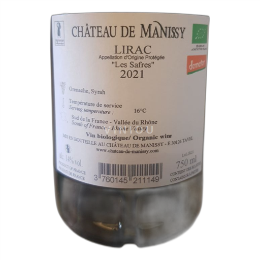 Rhône Valley Lirac Château Manissy Les Safres 2021