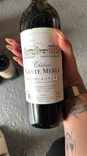 Bordeaux Saint-Émilion Grand Cru Grand Cru Cante Merle 2000