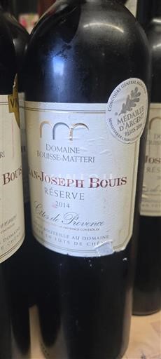Provenza Côtes-de-Provence Domaine Bouisse-Matteri Jean-Joseph Bouis Réserve 2014