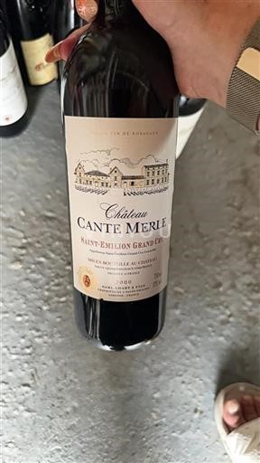 Bordeaux Saint-Émilion Grand Cru Grand Cru Cante Merle 2000