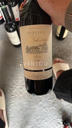 Vin Rouge sec Préférence Château Bladinières 2000 France Sud-Ouest Cahors