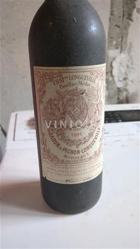 Bordeaux Pauillac Grand Cru Château Pichon Longueville Baron 1991