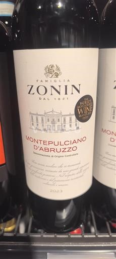 Abruzzo Wines Montepulciano d'Abruzzo Famiglia Zonin 2023