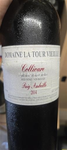 Roussillon Collioure Domaine La Tour Vieille Puig Ambeille 2014