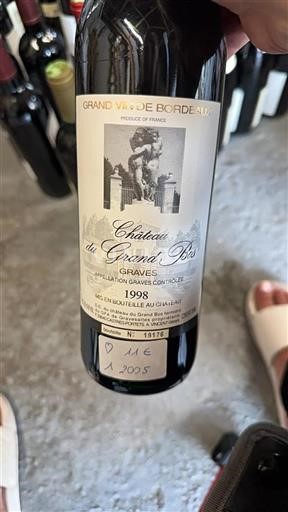 Bordeaux Graves Château Grand Bos 1998