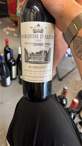 Bordeaux Margaux Grand Cru Marquis Alesme 2000