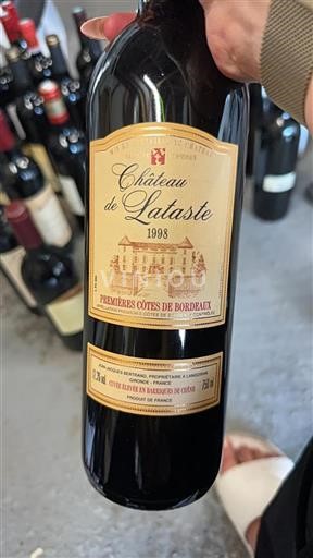 Bordeaux Premières Côtes de Bordeaux Château Lataste 1998