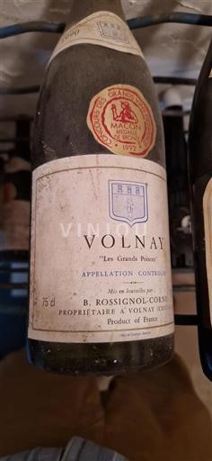 Bourgogne Volnay B. Rossignol-Cornu Les Grands Poisots 1990