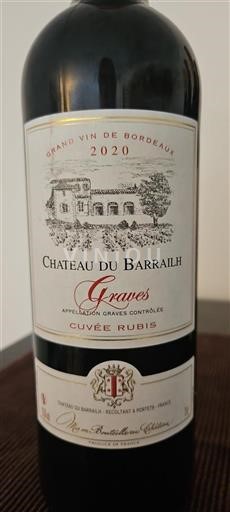 Bordeaux Graves Château Barrailh Rubis 2020