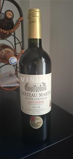 Vin Rouge sec Coutelin Château Martin 2016 France Bordeaux Saint-Estèphe