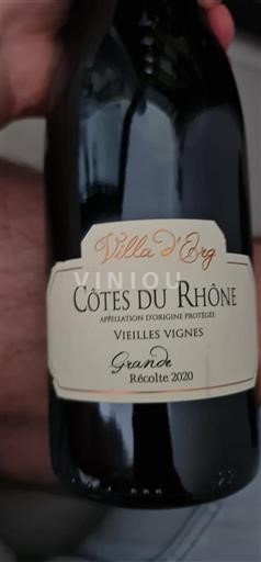 Valle del Ródano Côtes del Ródano Villa Erg Vieilles Vignes Grande 2020
