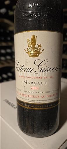 Bordeaux Margaux Grand Cru Château Giscours 2002