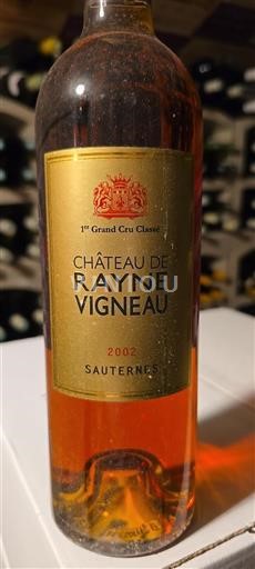 Bordeaux Sauternes Premier Cru Château Rayne Vigneau 2002