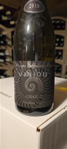 Vin Blanc sec Vieilles Vignes Domaine Seguinot-Bordet 2018 France Bourgogne Chablis AOC