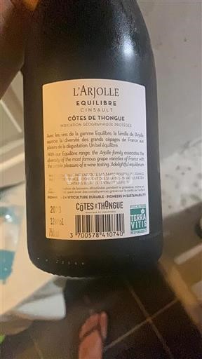 Linguadoca e Rossiglione Côtes de Thongue L'Arjolle Équilibre 2023