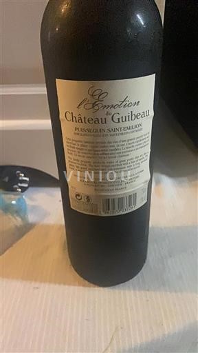 Bordeaux Puisseguin-saint-émilion Château Guibeau l'Emotion 2012