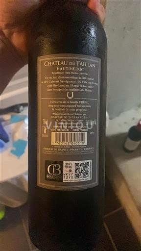 Bordeaux Haut-Médoc Cru Bourgeois Château Taillan 2011
