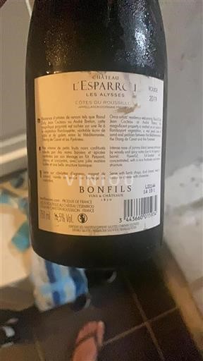 Roussillon Côtes-du-Roussillon Château L'Esparrou Les Alysses 2019