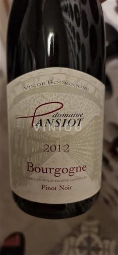 Bourgogne Domaine Pansiot 2012