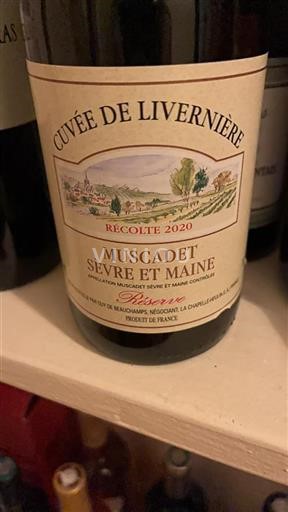 Valle della Loira Muscadet Sèvre et Maine Guy de Beauchaumps de Livernière 2020