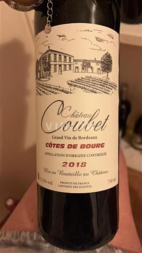 Vin Rouge sec Château Courbet 2018 France Bordeaux Côtes-de-bourg