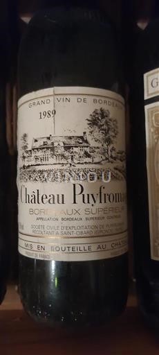 Bordeaux Bordeaux supérieur Château Puyfromage 1989