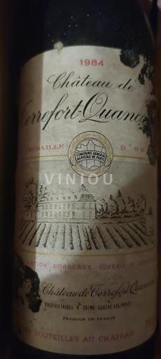 Bordeaux Bordeaux superiore Château Terrefort-Quancard 1984