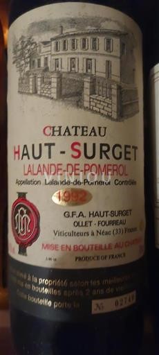 Bordeaux Lalande-de-Pomerol Château Haut-Surget 1992