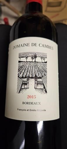 Bordeaux Domaine Cambes 2015