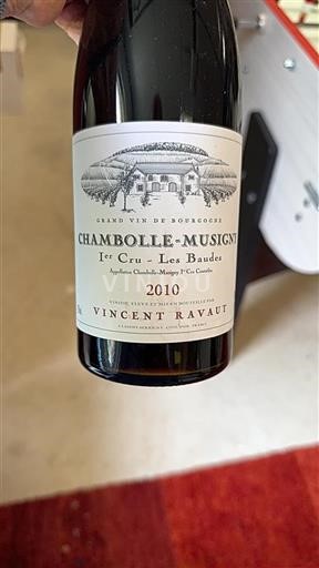 Bourgogne Chambolle-Musigny Premier Cru Vincent Ravaut Les Baudes 2010