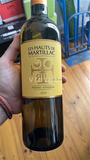Bordeaux Pessac-Léognan Château Roche-Lalande Les Hauts de Martillac 2020
