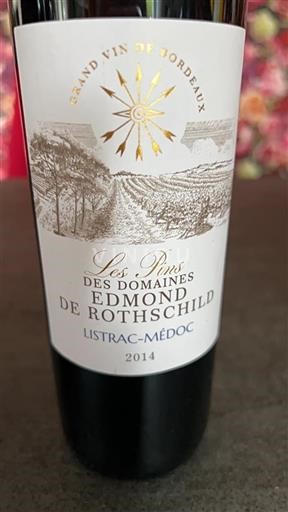Bordeaux Listrac-Médoc Edmond de Rothschild Les Pins 2014