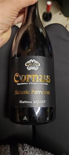 Vallée du Rhône Cornas Matthieu Barret Géniale Patronne Non Millésimé