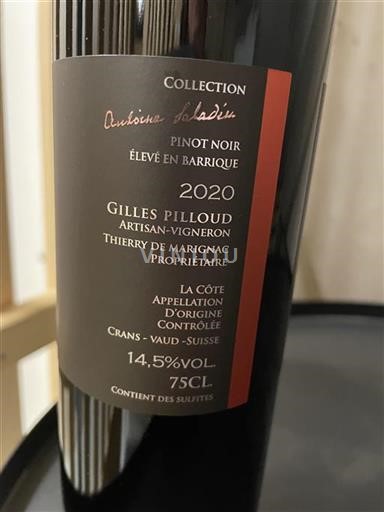 Vaud La Côte DOC Gilles Pilloud Collection Antoine Saladin 2020