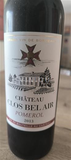 Bordeaux Pomerol Château Clos Bel Air 2013